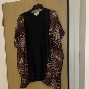 🖤🤎OH WOW! AMAZING PLUS SIZE 2X FLUTTER TOP🤎🖤